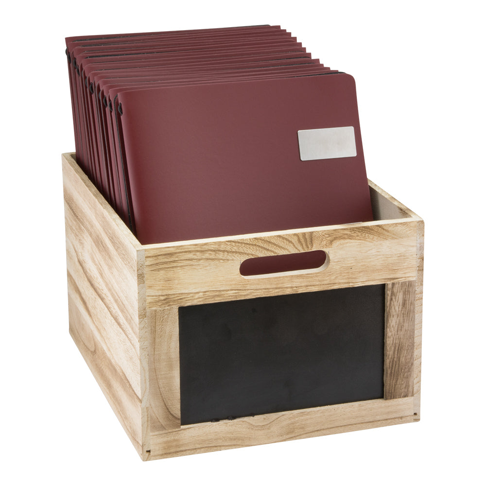 Securit CR-CB Aufbewahrungsbox – mit beschriftbarer Tafel, natur, Holz