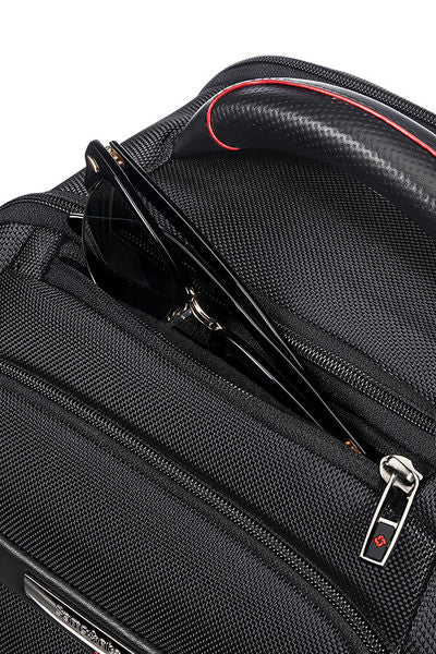 Samsonite Pro-DLX 5 3V Notebook-Rucksack – 20 l, RFID-Fach, Aufsteckfunktion, Nylon, Schwarz