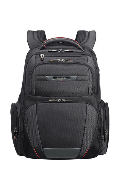 Samsonite Pro-DLX 5 3V Notebook-Rucksack – 20 l, RFID-Fach, Aufsteckfunktion, Nylon, Schwarz