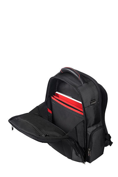 Samsonite Pro-DLX 5 3V Notebook-Rucksack – 20 l, RFID-Fach, Aufsteckfunktion, Nylon, Schwarz