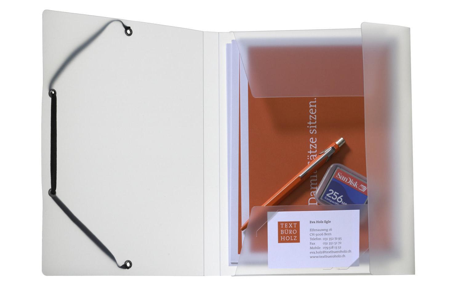Kolma Sammelmappe für A5, Kunststoff, transparent, mit Gummizug