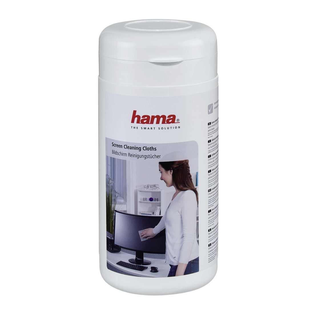Hama Bildschirm-Reinigungstücher – Fleece – 12 × 14 cm – weiss – 100 Stk.