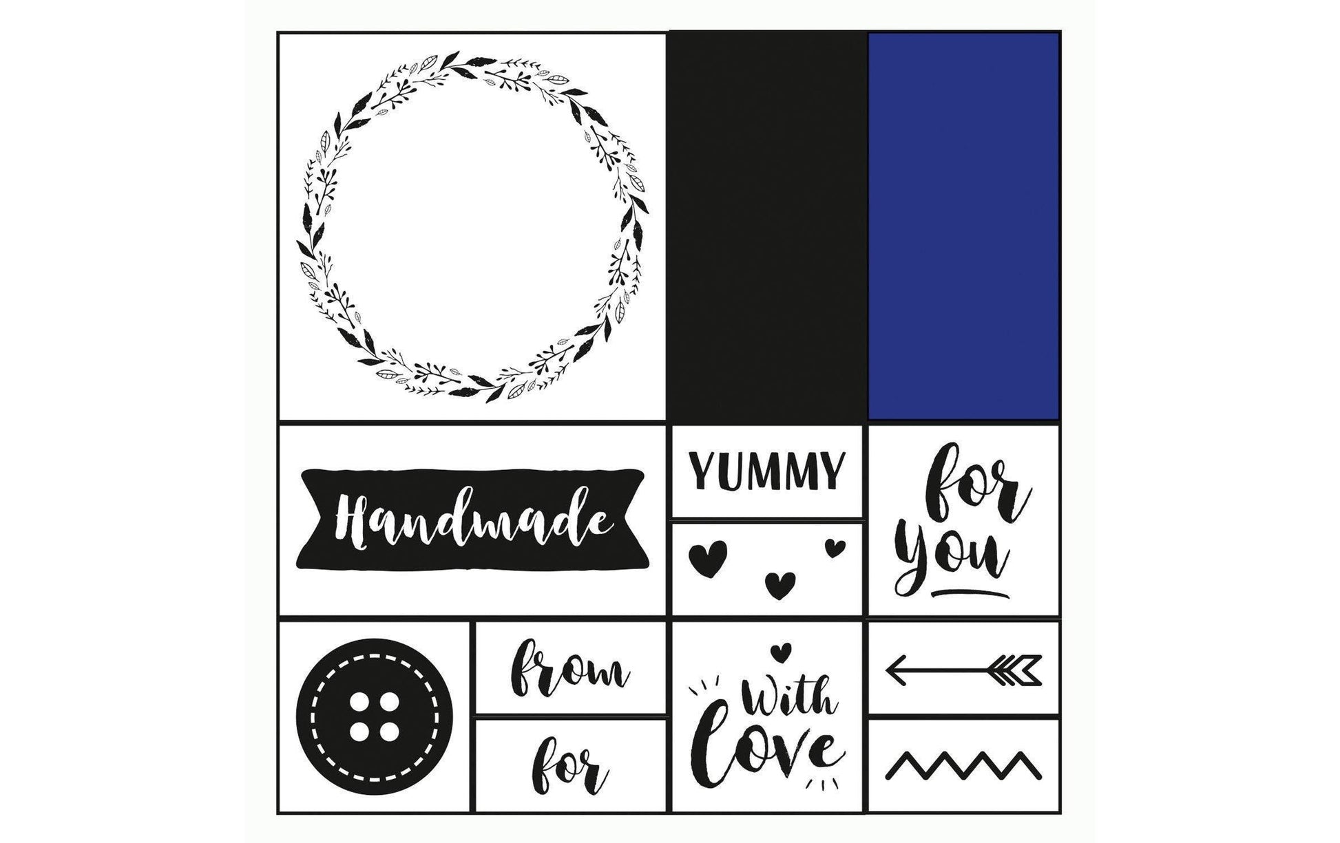 Folia Motivstempel-Set – 13 Teile, Kissen sortiert
