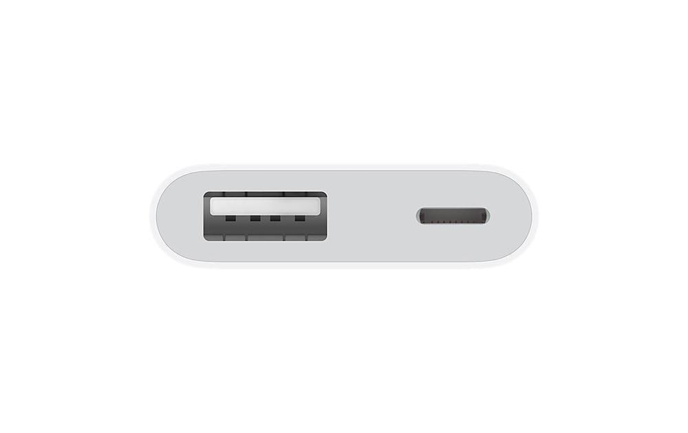 Apple Halterung – Lightning zu USB 3.2 Gen 1 (USB-A), für iPhone 14 Pro, iPad Pro 12,9" u. a., weiss