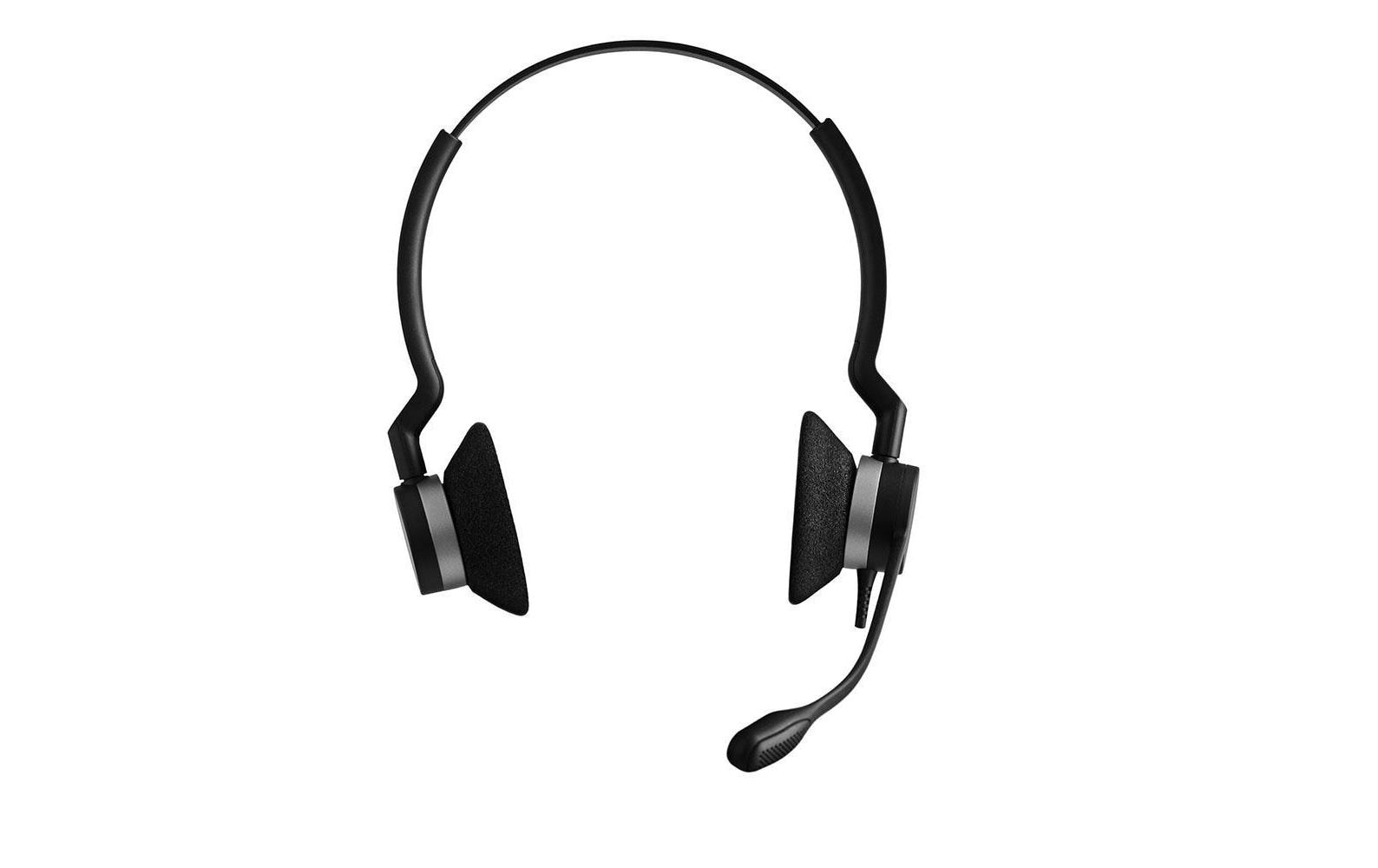 Jabra Biz 2300 Duo – Duo Headset, On-Ear – Kabelgebunden, Boom-Mikrofon mit Geräuschunterdrückung (PeakStop) –