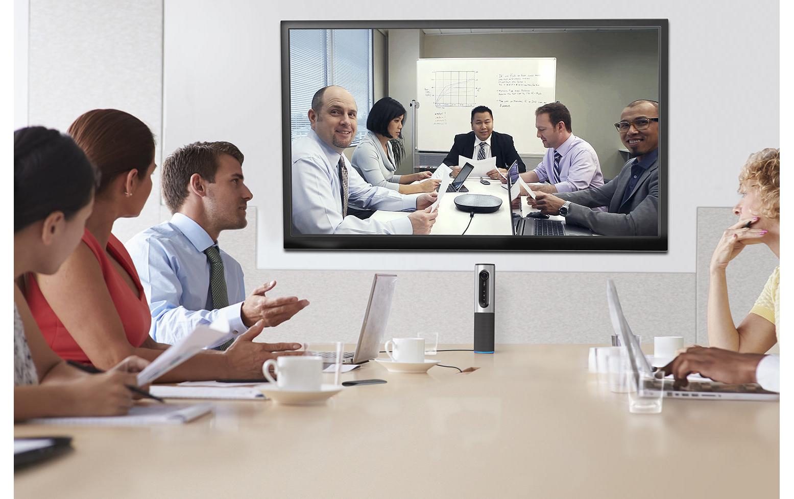 Logitech ConferenceCam Connect – Videobar – Full HD, Sichtfeld 90°, für Microsoft Teams/Cisco Jabber/WebEx