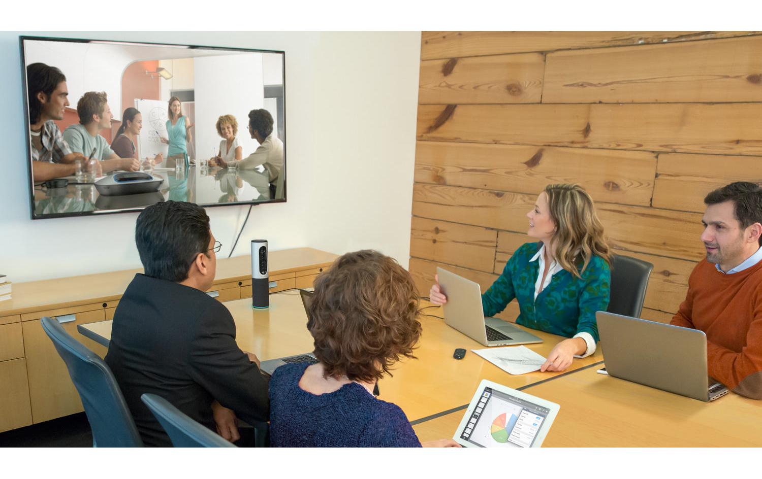 Logitech ConferenceCam Connect – Videobar – Full HD, Sichtfeld 90°, für Microsoft Teams/Cisco Jabber/WebEx