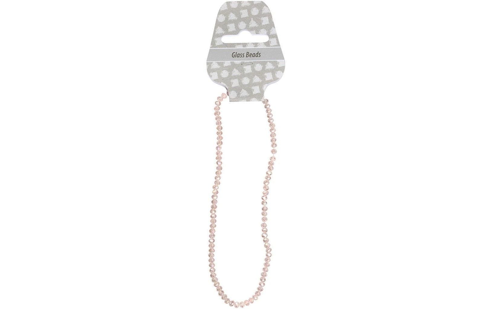 Creativ Company Glasperlen, rund – rosa – Ø 4 mm, Loch 0,8 mm – 100 Stk.