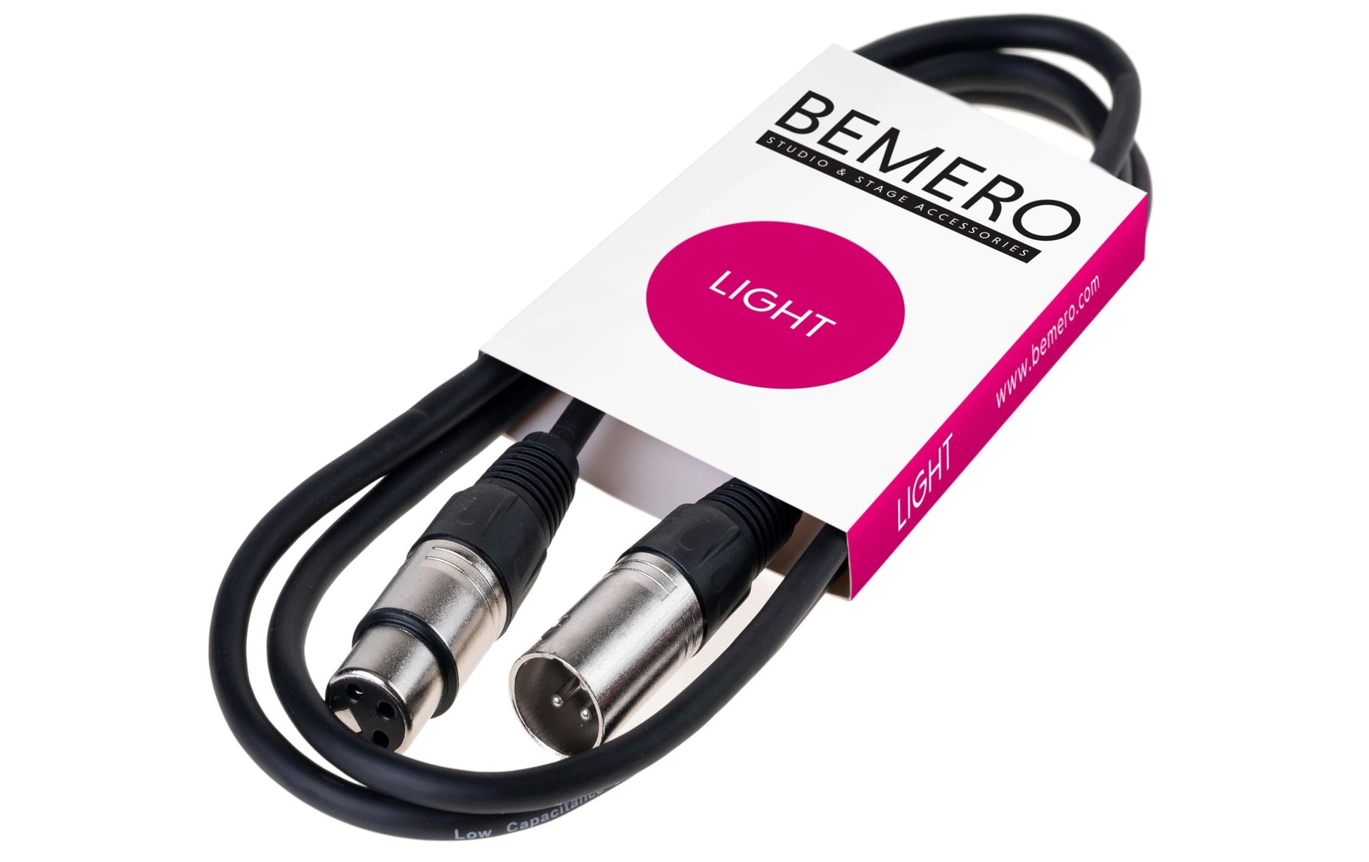Bemero BLC1011-300BK – DMX-Kabel, 3-pol XLR (XLRm/XLRf), 3 m, Schwarz