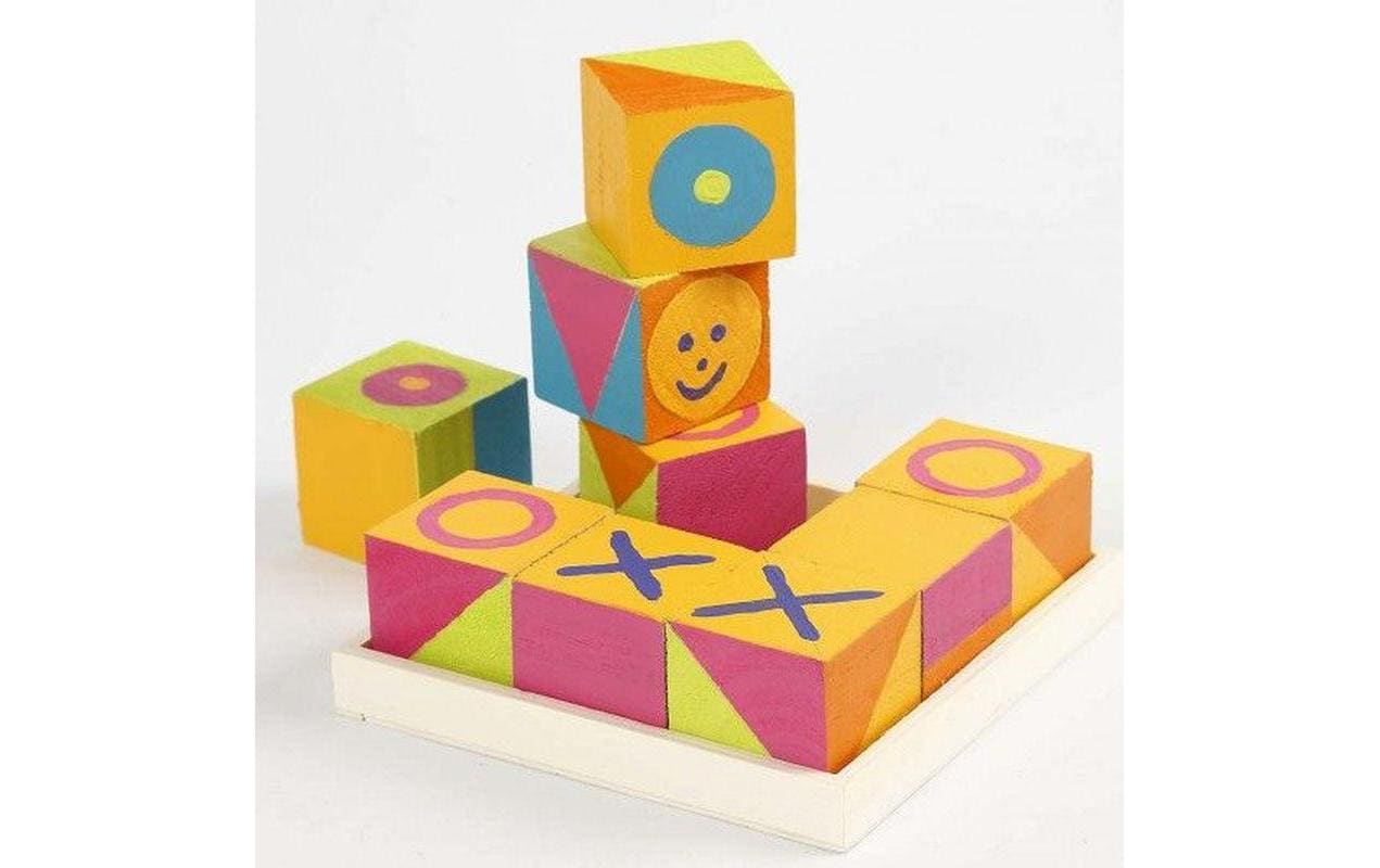 Creativ Company Holzrohling, Paulownia (Blauglockenbaum), Würfel, 4 × 4 × 4 cm, 9 Stk.