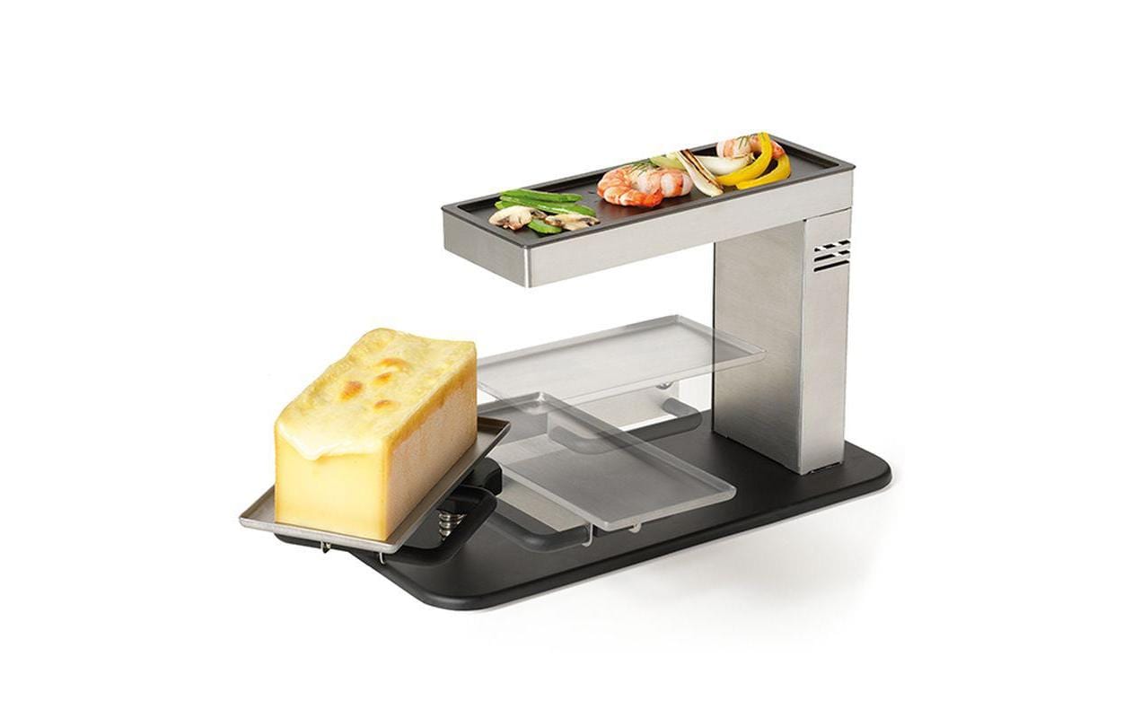 Stöckli Raclette 0011.01 – 470 W, neigbar, Plattenbreite 17,5 cm – schwarz/edelstahl