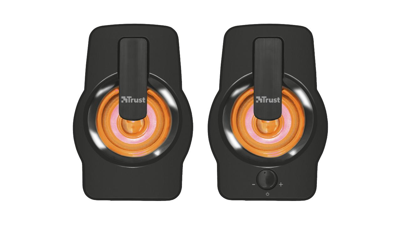 Trust Gemi RGB – PC-Lautsprecher – 2.0, 6 W, 3,5 mm – Schwarz