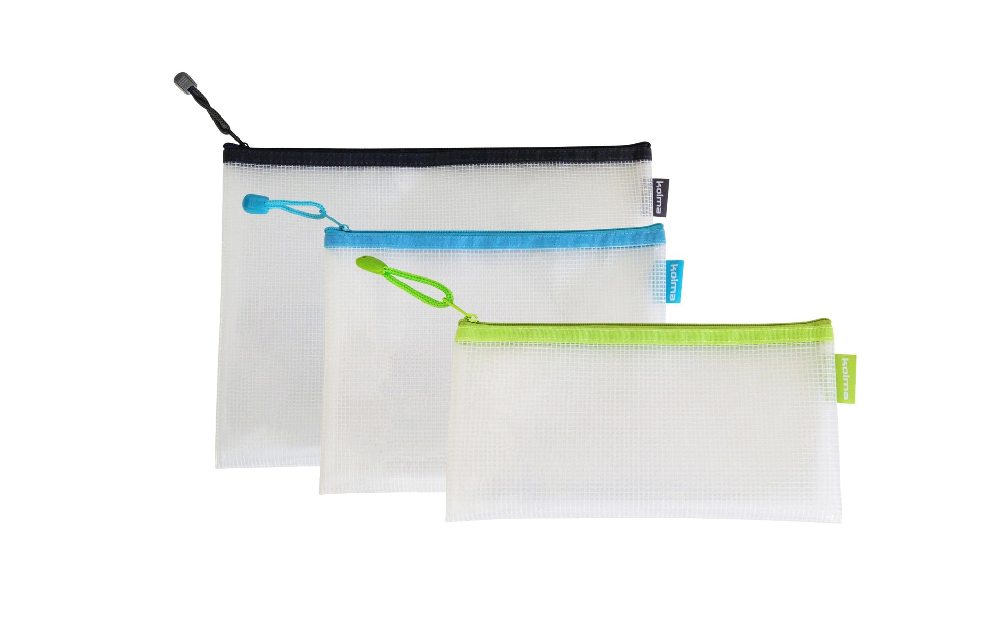 Kolma Etui Reissverschlusstasche – anthrazit – Kunststoff – 23,5 × 12,5 × 0,8 cm