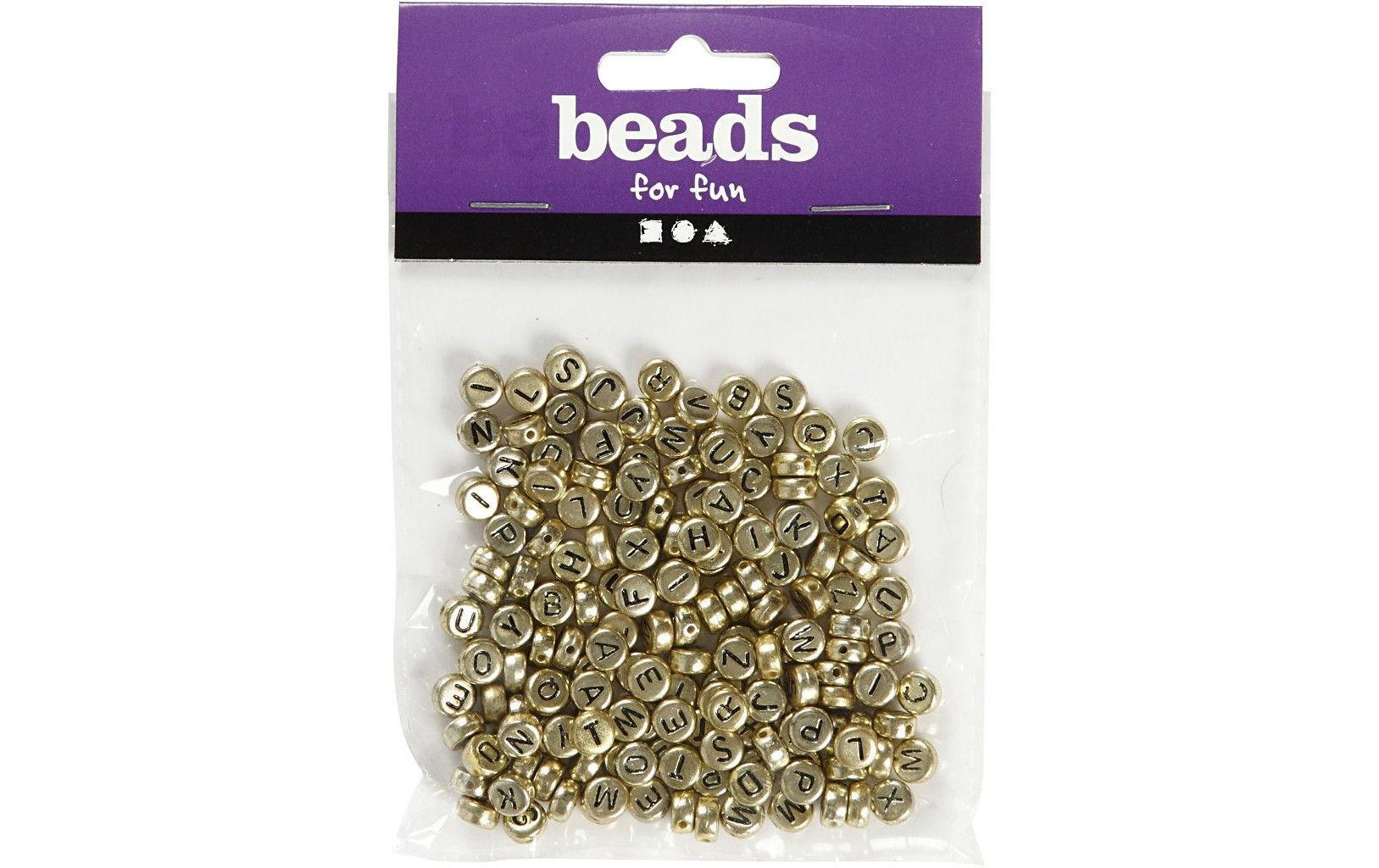Creativ Company Acrylperlen, rund – Gold – Ø 7 mm, Loch 1,2 mm – 200 Stk.