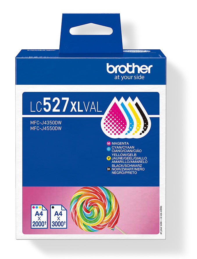 Brother Tintenpatronen-Multipack LC-527XLV, CMYK, XL – für MFC-J4350DW