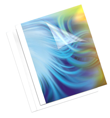 Fellowes Thermobindemappe – A4 – Rücken 1 mm – bis 15 Blatt, transparente PVC-Vorderseite, matter Karton – 20 Stk.