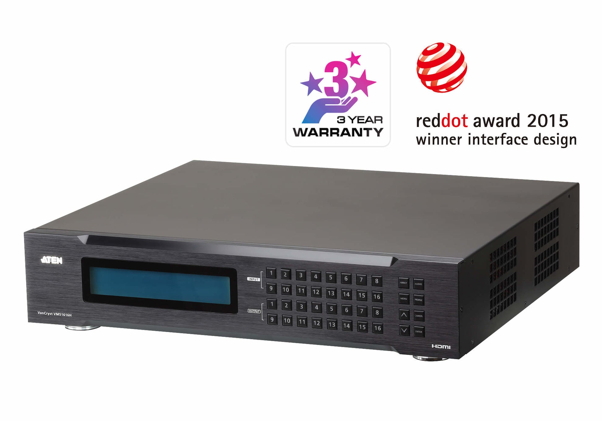 ATEN VM51616H – 16×16 HDMI-Matrix, 1080p, RS-232/Ethernet