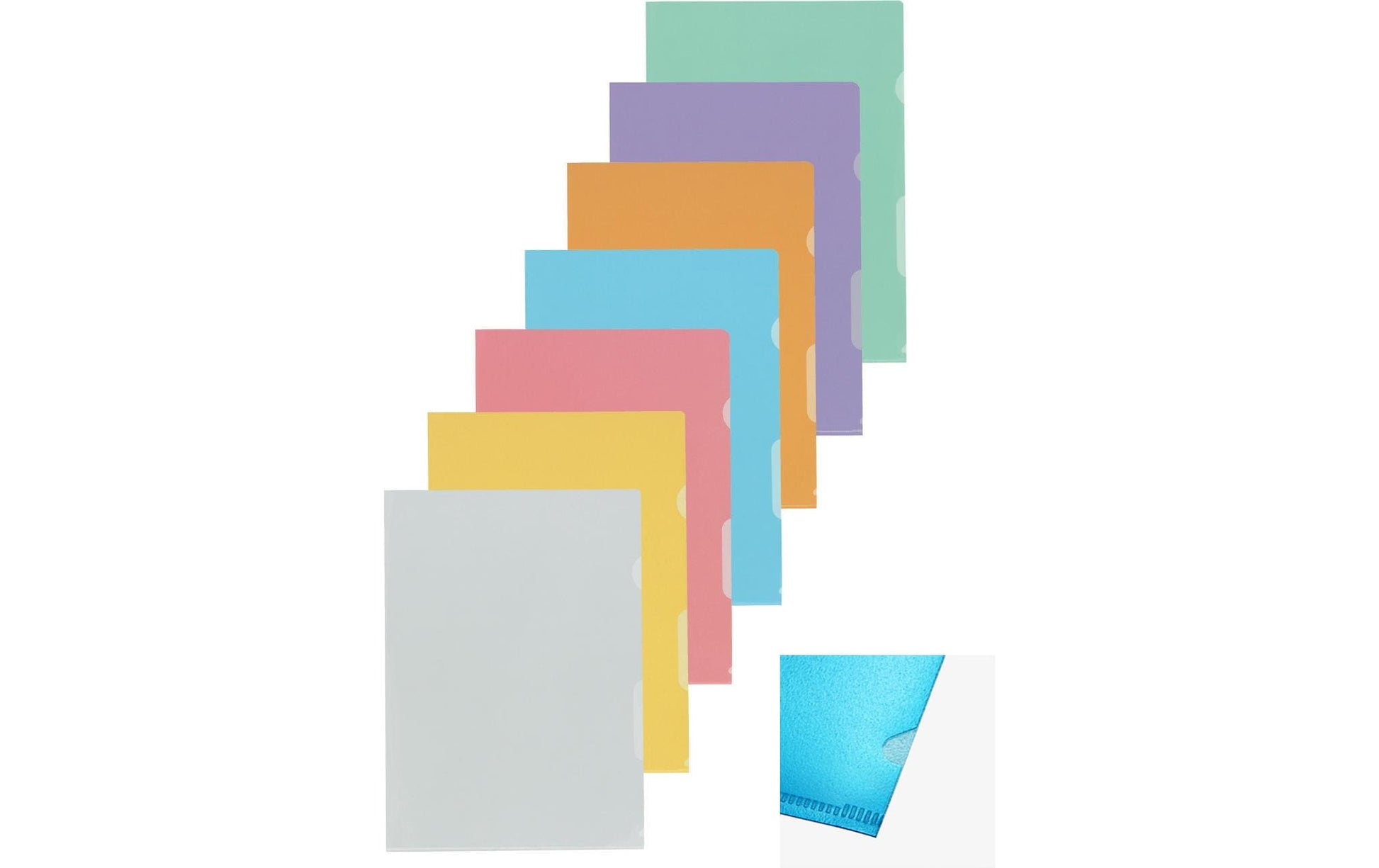Kolma Sichtmappe A4 – Blau, Kunststoff, Glänzend, 130 µm, 10er-Pack