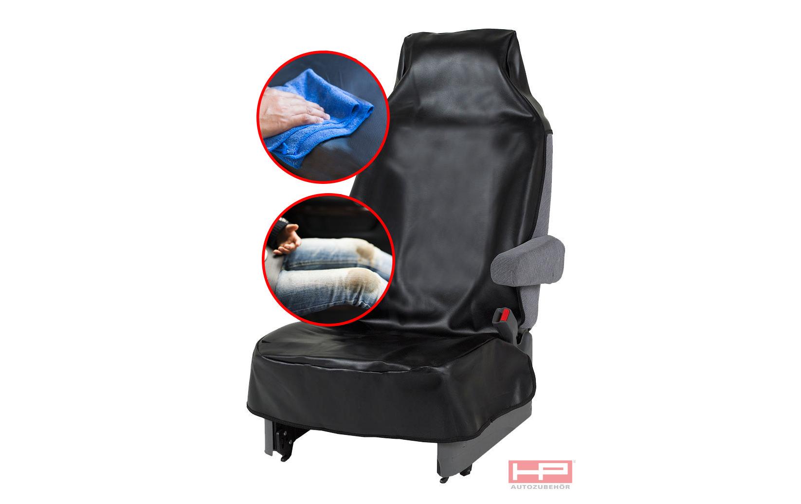 HP Autozubehör Sitzbezug Kunstleder – für Innenraum – 140 × 60 cm – 1 Stk. – Schwarz