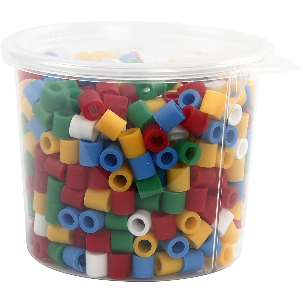 Creativ Company Bügelperlen Jumbo, Mehrfarbig, 10 × 10 mm, Loch Ø 5,5 mm