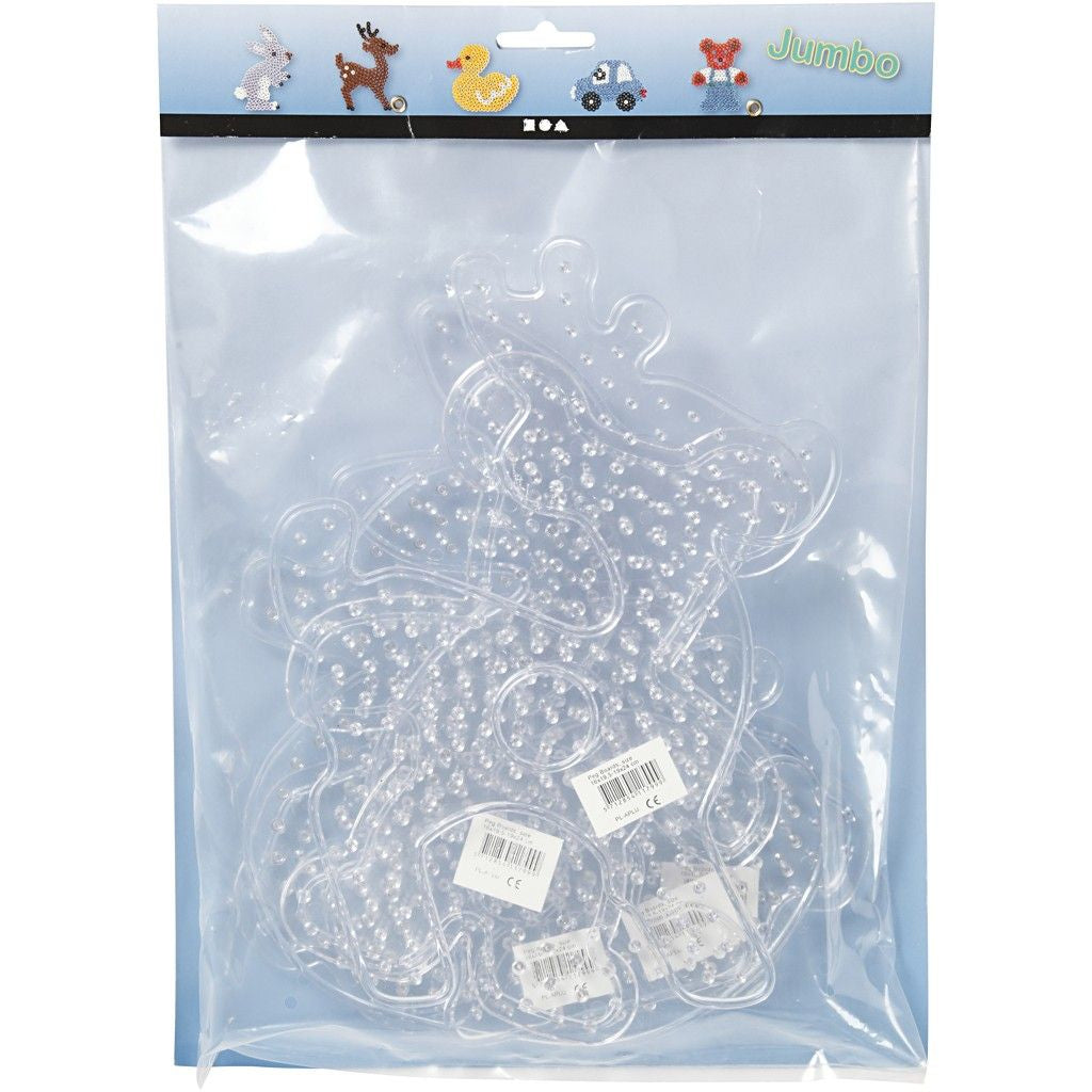Creativ Company Steckplatten Jumbo, Tiere, Set à 5, transparent