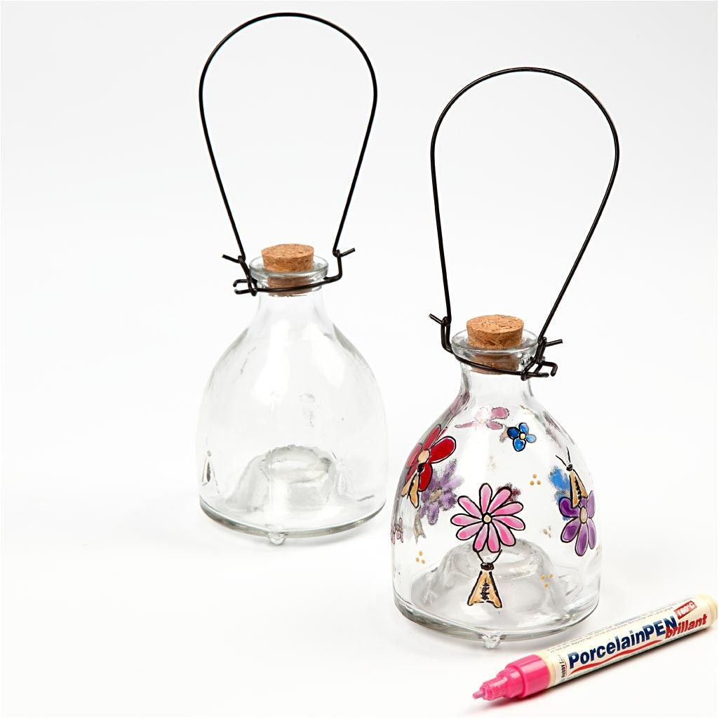 Creativ Company Insektenfalle – 8,5 × 13 cm – transparent – Glas – für Wespen