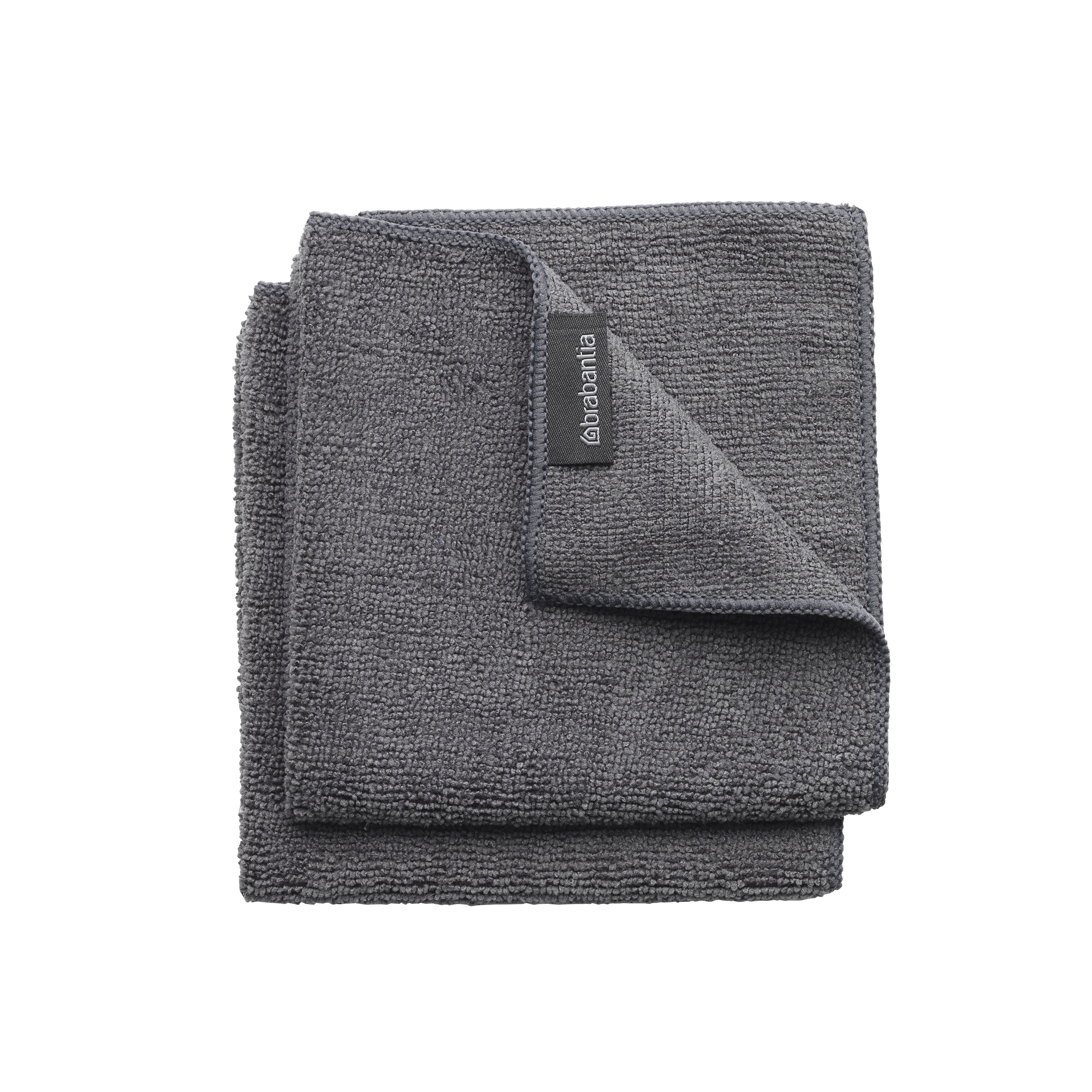 Brabantia Mikrofasertuch – Grau – 30 × 30 cm – 2er-Set