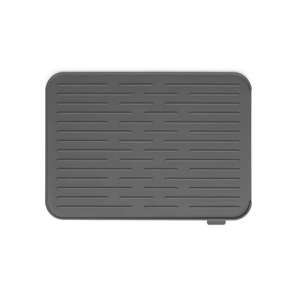 Brabantia Abtropfmatte 43,8 × 32,5 × 0,9 cm, Silikon, Dunkelgrau