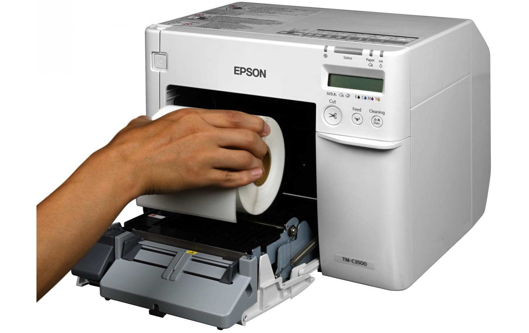 Epson TM-C3500 – Farbetikettendrucker, Tintenstrahl, USB, LAN, mit NiceLabel
