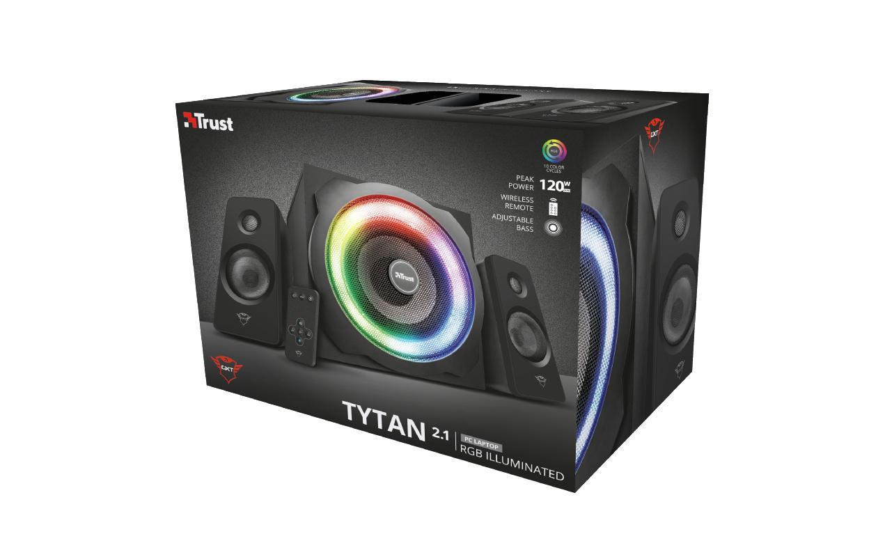 Trust GXT 629 Tytan – PC-Lautsprecher-Set 2.1 – 60 W, mit 30 W Subwoofer, Schwarz