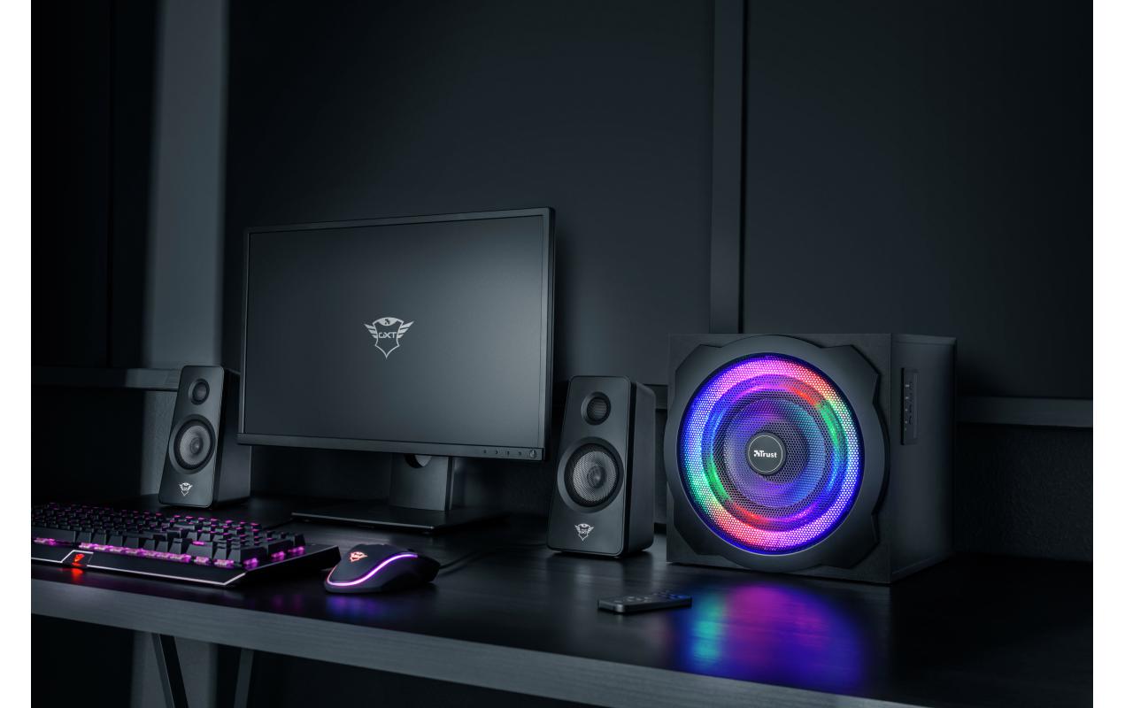 Trust GXT 629 Tytan – PC-Lautsprecher-Set 2.1 – 60 W, mit 30 W Subwoofer, Schwarz