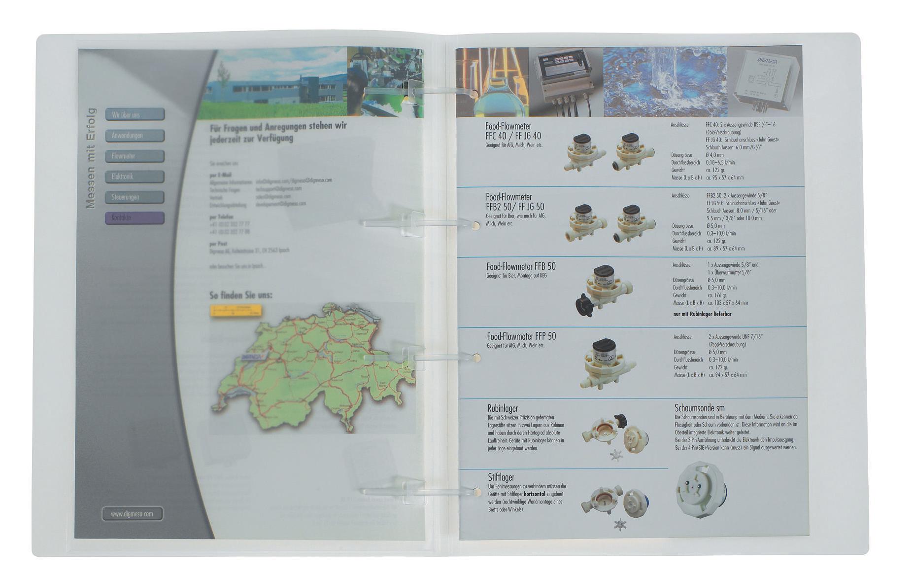 Kolma Schnellhefter Vario XL – A4, Kunststoff, transparent, Sichttasche, integrierte Abheftvorrichtung
