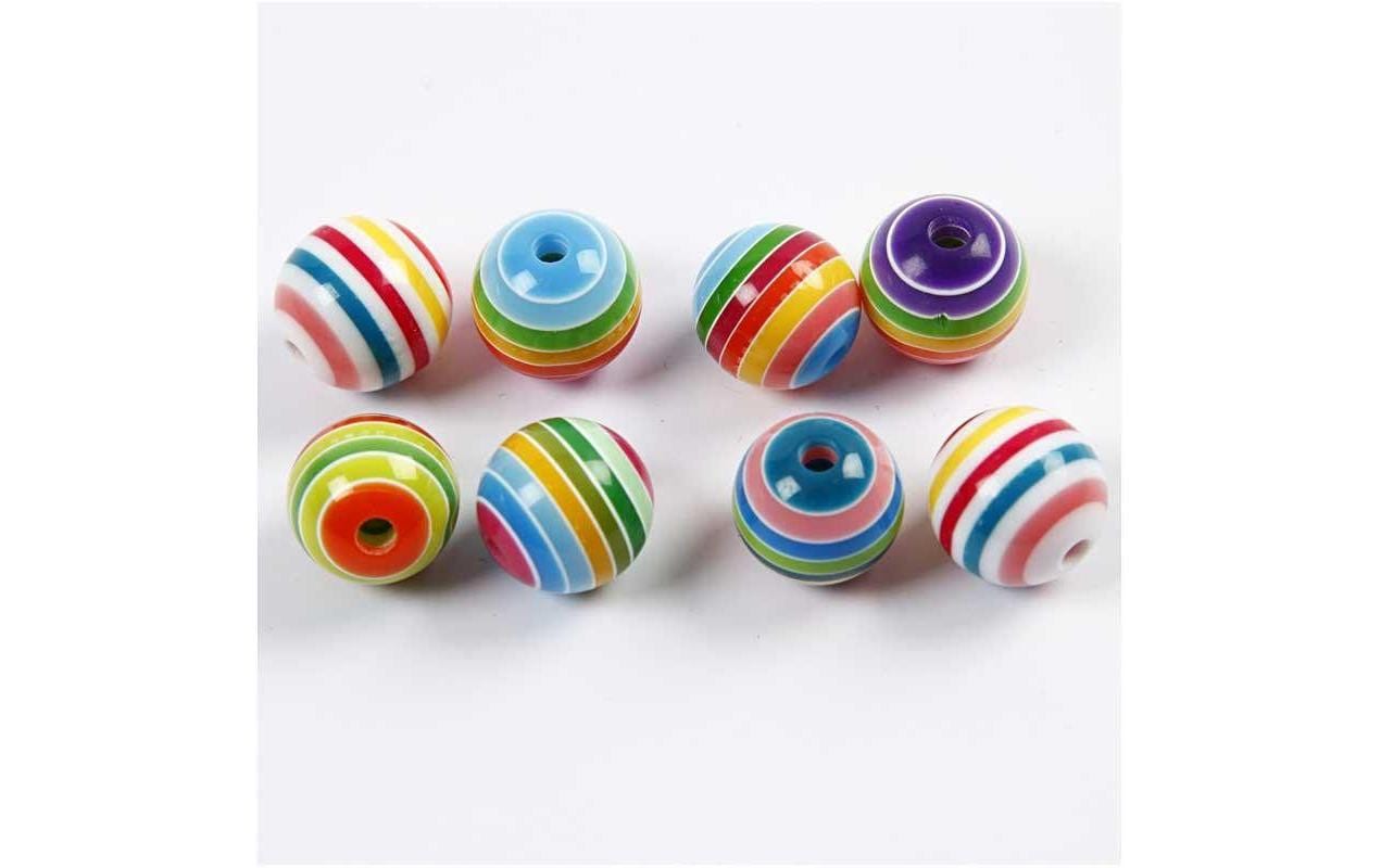 Creativ Company Resinperlen-Mischung – Mehrfarbig, Glanz – Ø 12 mm, Loch 1,5 mm
