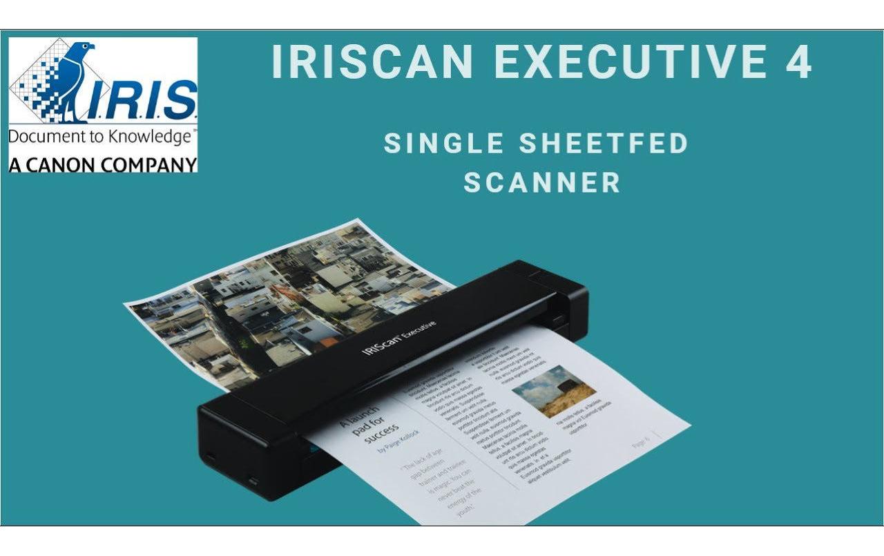 I.R.I.S. IRIScan Executive 4 Duplex – Mobiler Scanner, A4, Duplex
