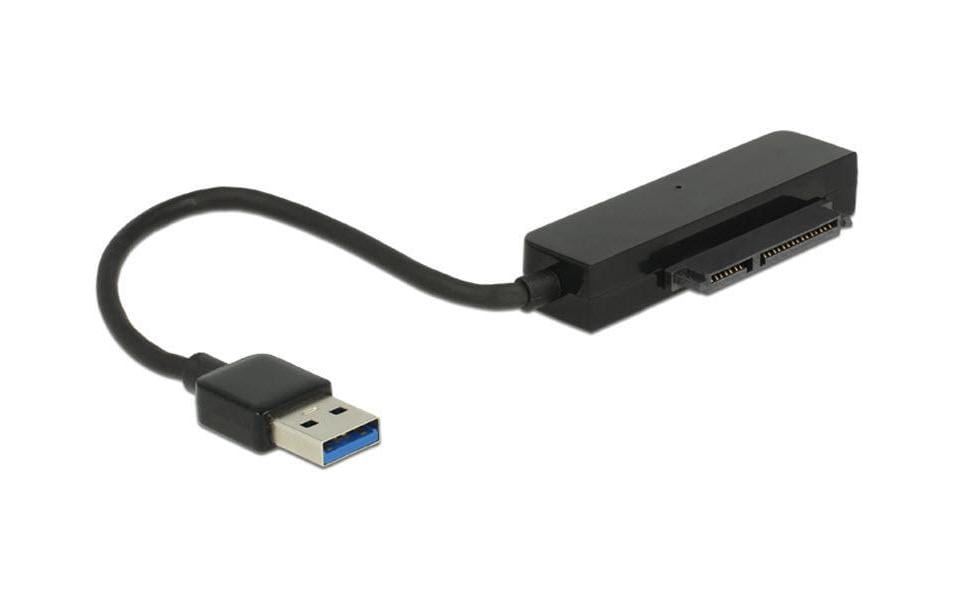 DeLOCK 62742 Adapter USB-A zu SATA – SATA III (6 Gbit/s), für 2,5", USB 3.2 Gen 1 (5 Gbit/s), 0,15 m