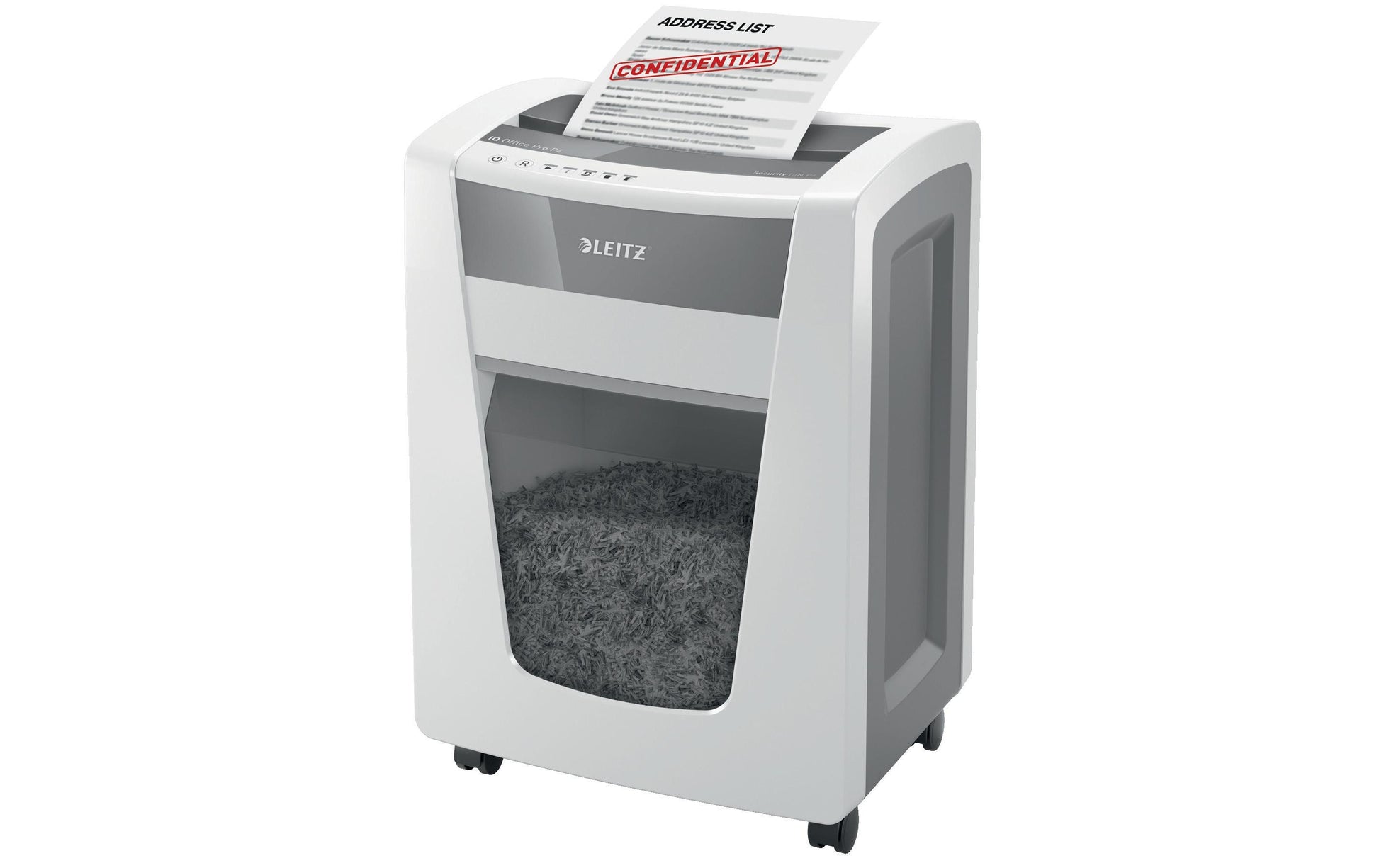 Leitz IQ Office Pro Aktenvernichter – Partikelschnitt, P-4, 4 × 40 mm, 20 Blatt, 30 l