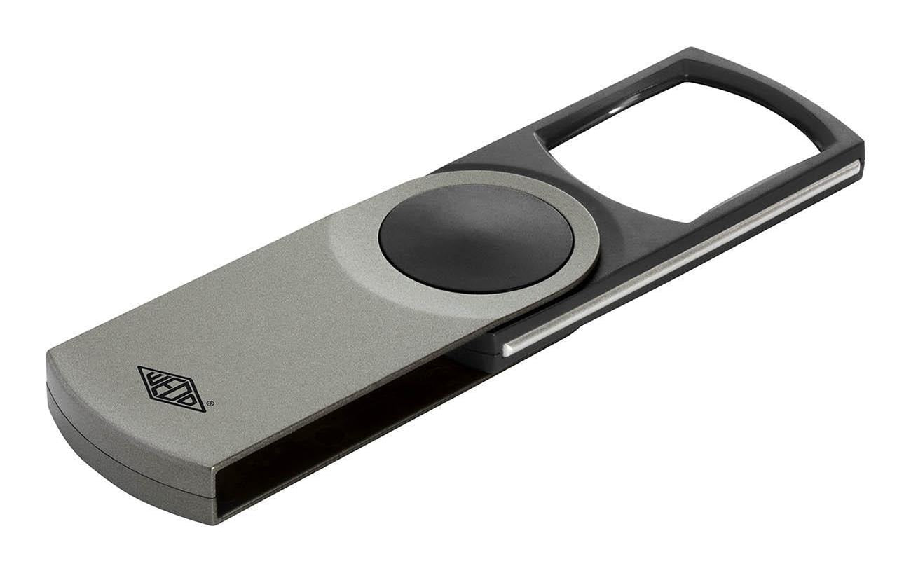 Wedo Leuchtlupe Swing-It – 3×, 48×38 mm, silber