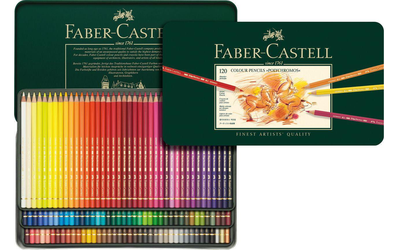 Faber-Castell Buntstift Polychromos Mehrfarbig 120er-Metalletui – wasserfest