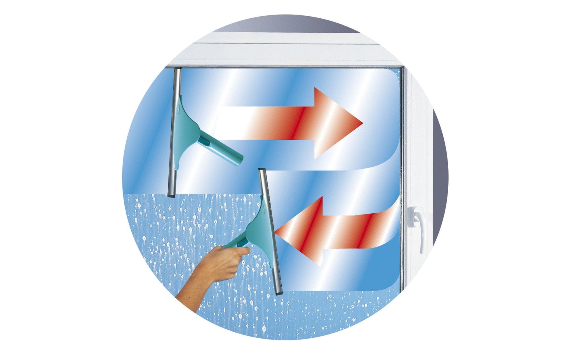 Leifheit Fensterabzieher Powerslide – 40 cm – Edelstahl, Grün