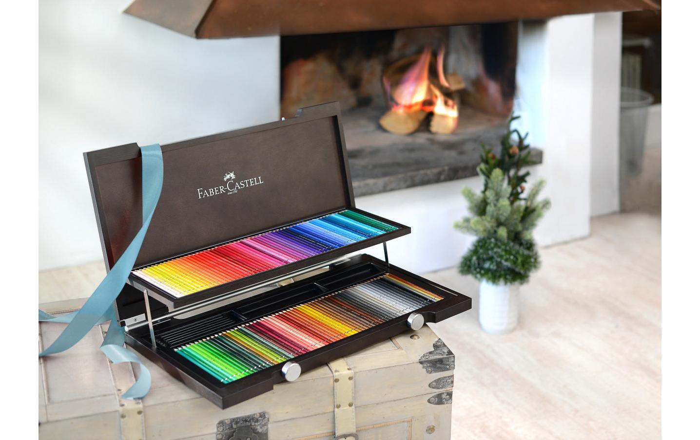 Faber-Castell A. Dürer Aquarellfarbstifte-Set – 120 Stk., 120 Farben, Holzkasten