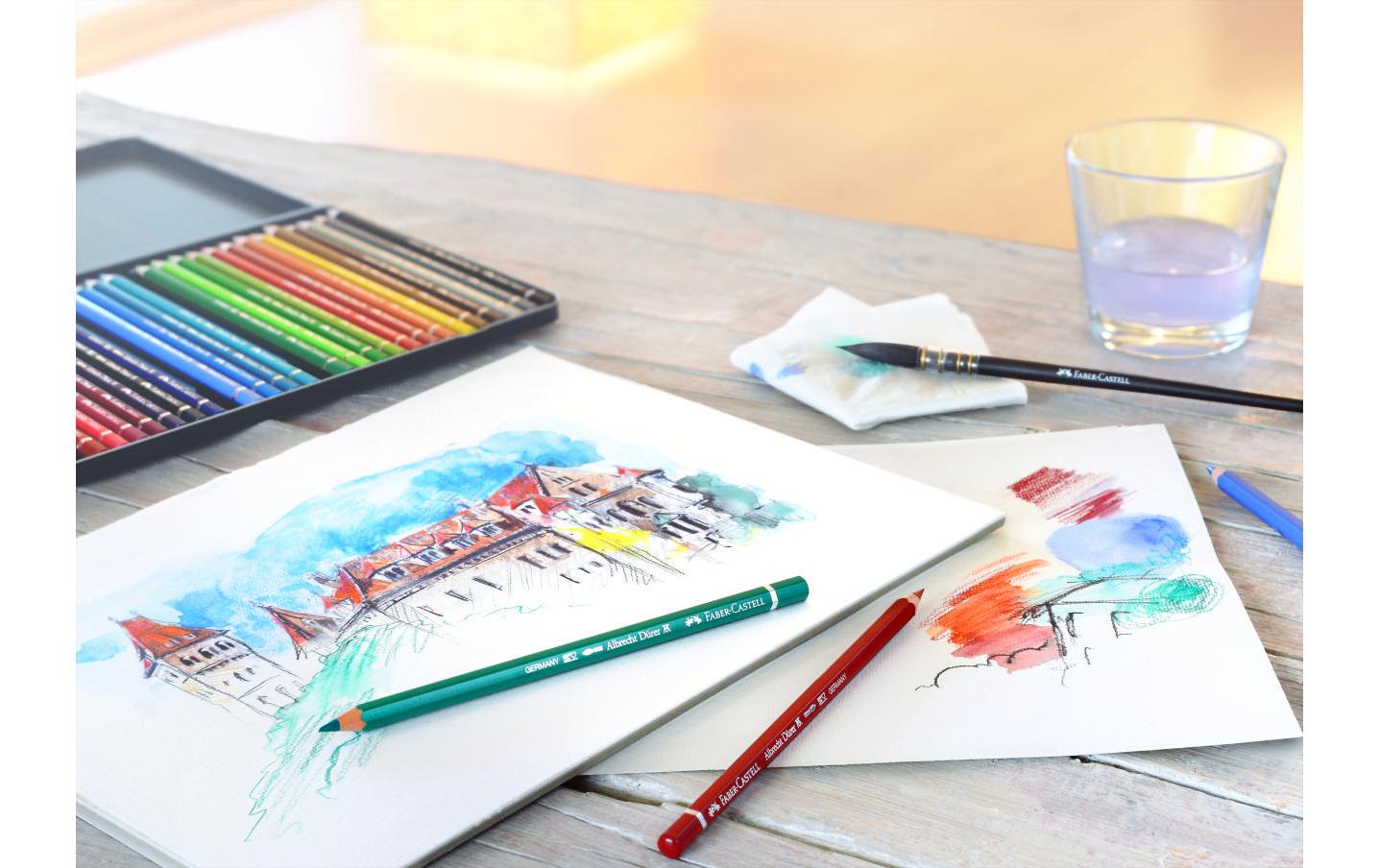 Faber-Castell A. Dürer Aquarellfarbstifte-Set – 120 Stk., 120 Farben, Holzkasten