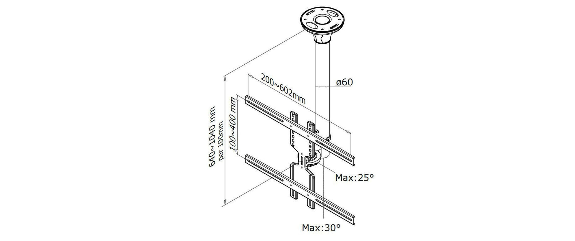 Neomounts FPMA-C400BLACK – Wandhalterung, drehbar, bis 60", VESA 600×400, bis 35 kg, schwarz