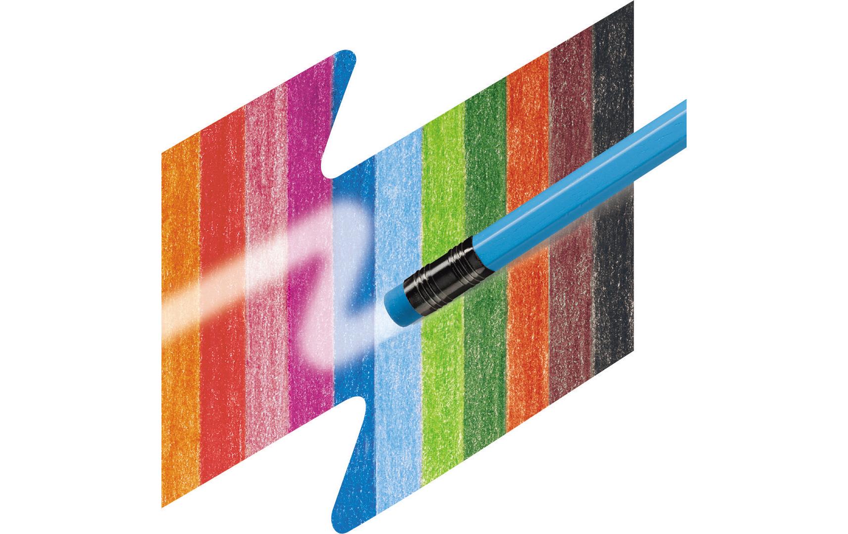Faber-Castell Buntstifte – 12 Farben, im Kartonetui, mit Radierer, Ø 3 mm, sechskantig, FSC