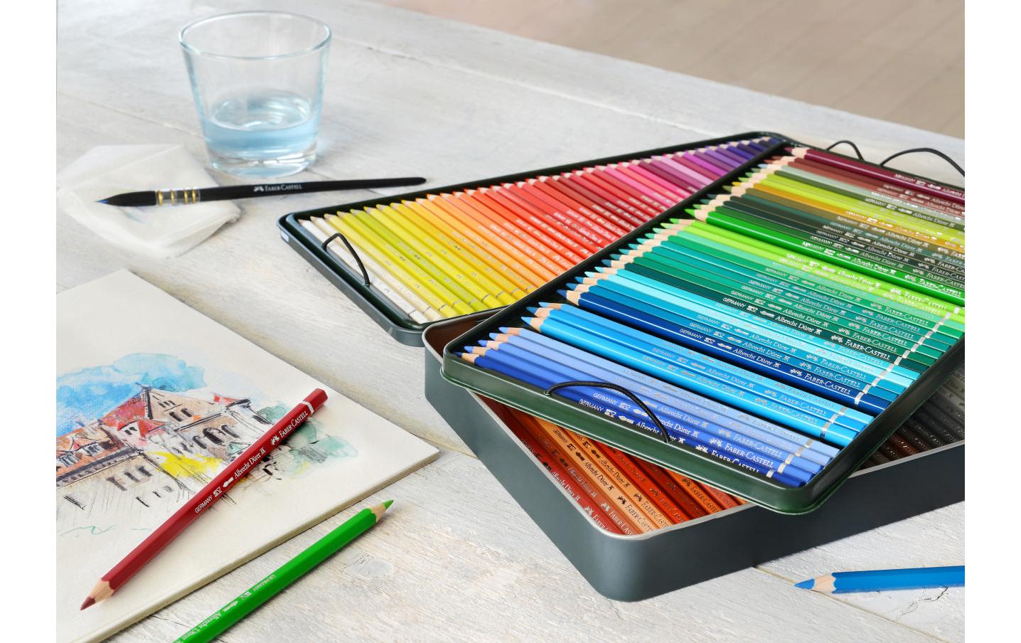 Faber-Castell Albrecht Dürer Aquarellbuntstift Mehrfarbig 120er-Metalletui – klimaneutral, sechskant