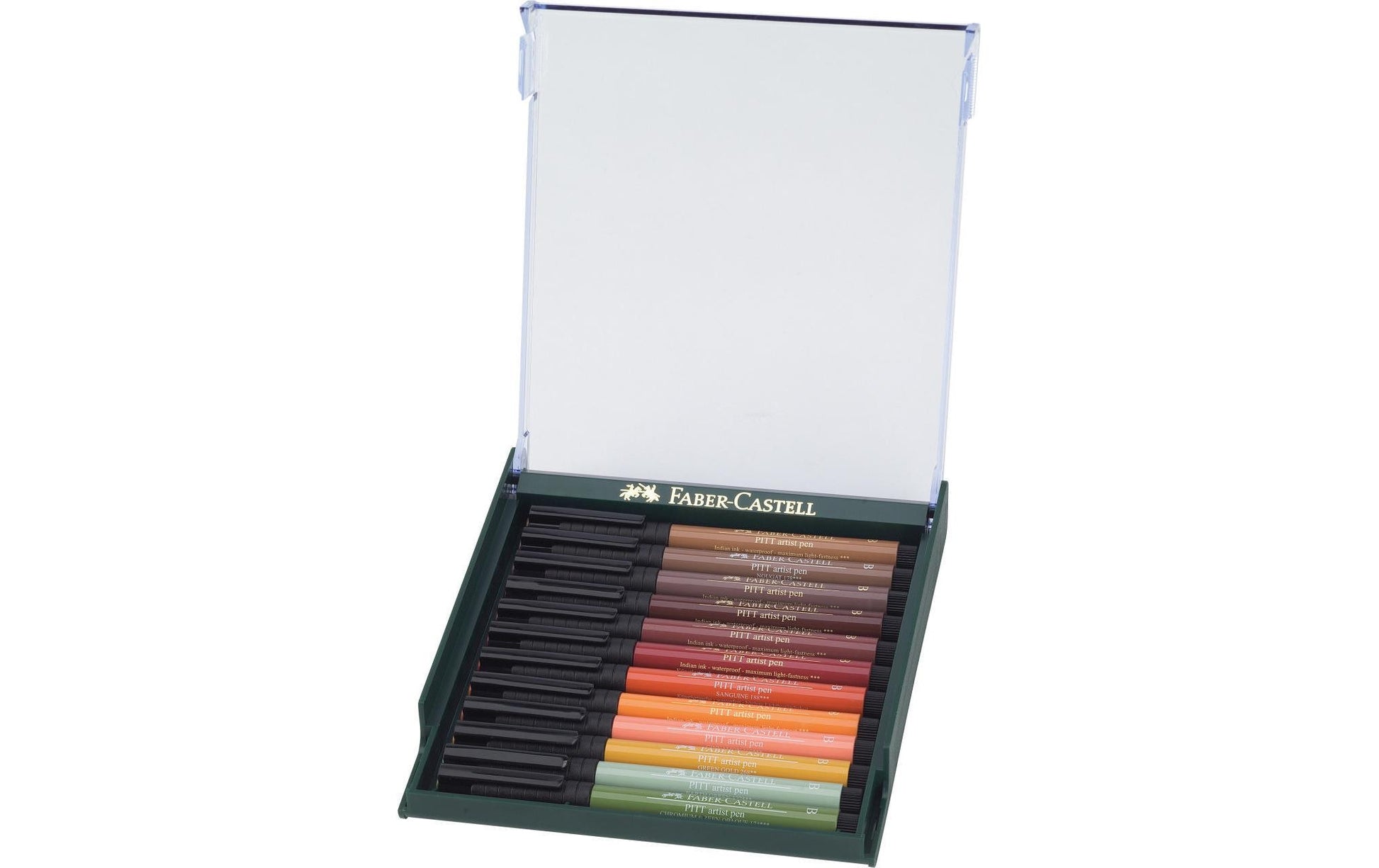 Faber-Castell Pitt Artist Pen Filzstifte, Herbstfarben – Rundspitze, wasserfest, 12 Farben