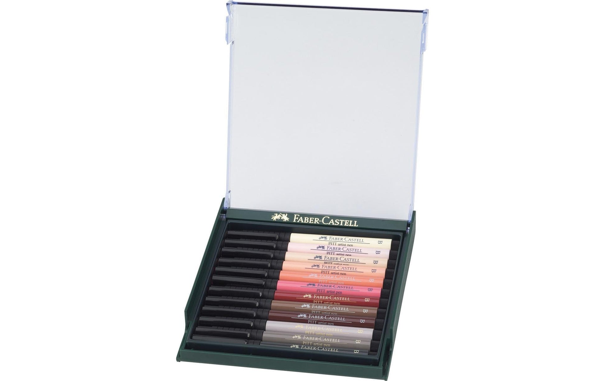 Faber-Castell Pitt Artist Pen Fineliner Set – 12 Stk., sortiert, wasserfest