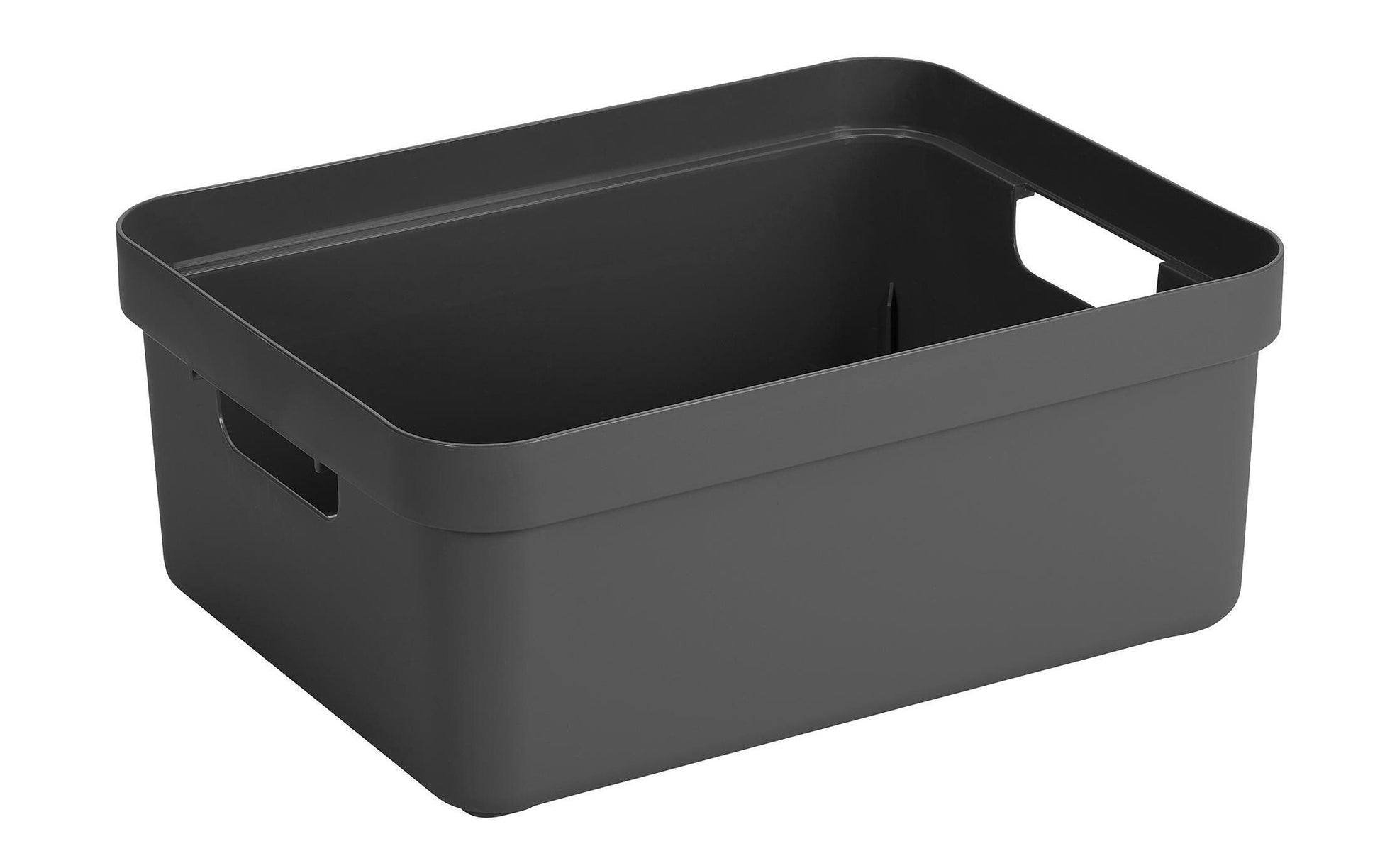 Sunware Aufbewahrungsbox 24 L (mit Deckel) – Kunststoff – Anthrazit – mit Griffen – 355 × 183 × 453 mm