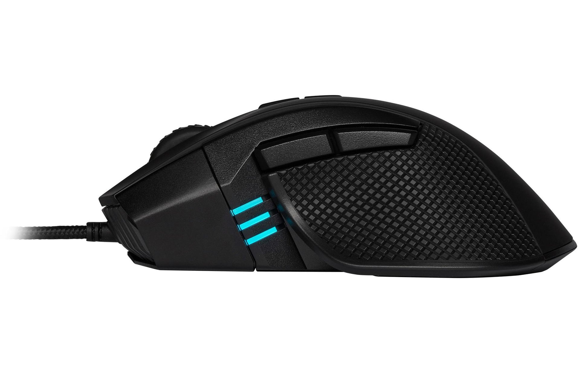 Corsair IRONCLAW RGB Gaming-Maus – kabelgebunden, 7 Tasten, für Rechtshänder, RGB-Beleuchtung, schwarz