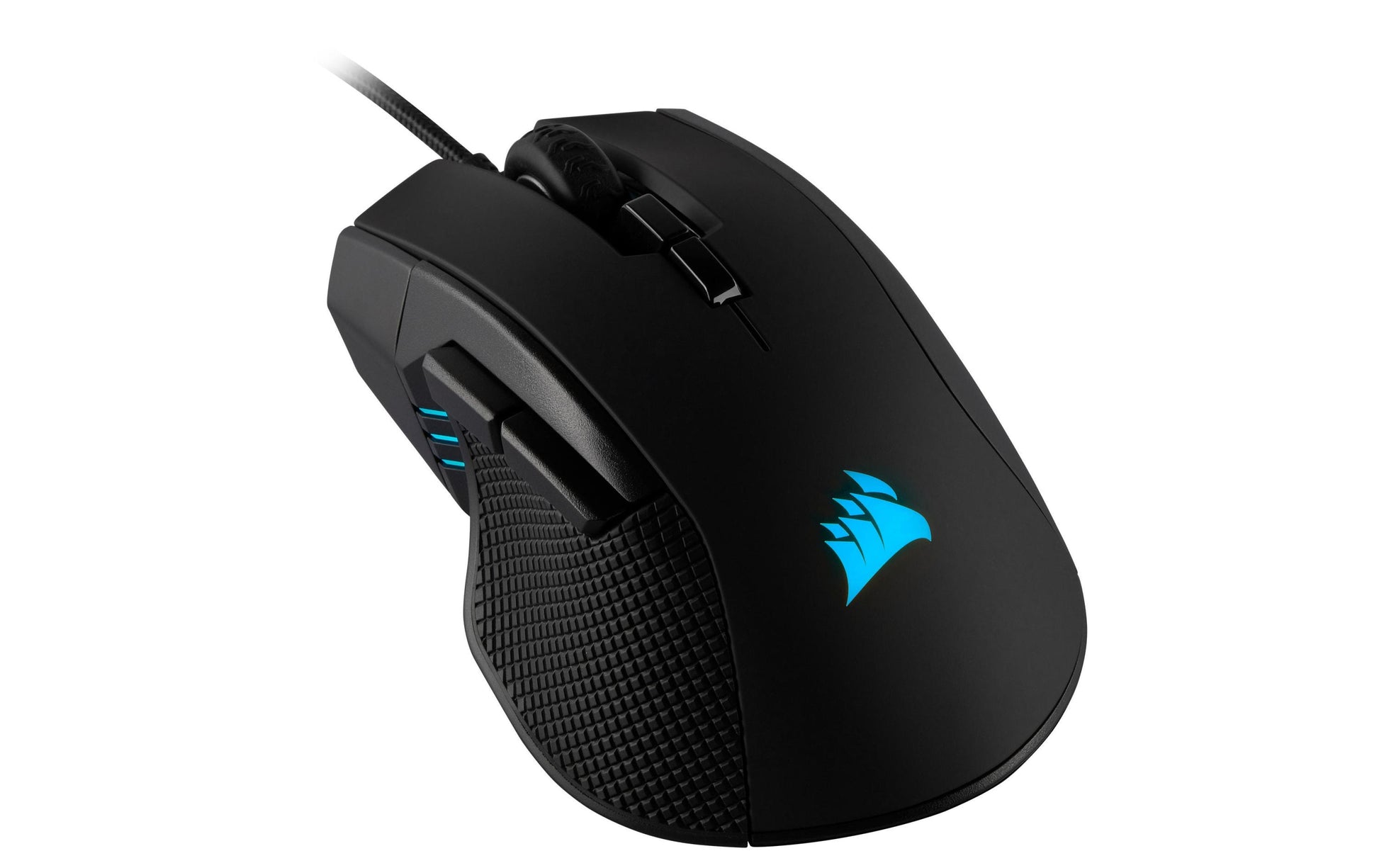 Corsair IRONCLAW RGB Gaming-Maus – kabelgebunden, 7 Tasten, für Rechtshänder, RGB-Beleuchtung, schwarz