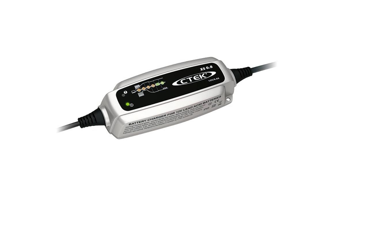 CTEK XS 0.8 Ladegerät – 9,6 W, Erhaltungsladung, IP65 – für 12 V Blei-Säure-Batterien